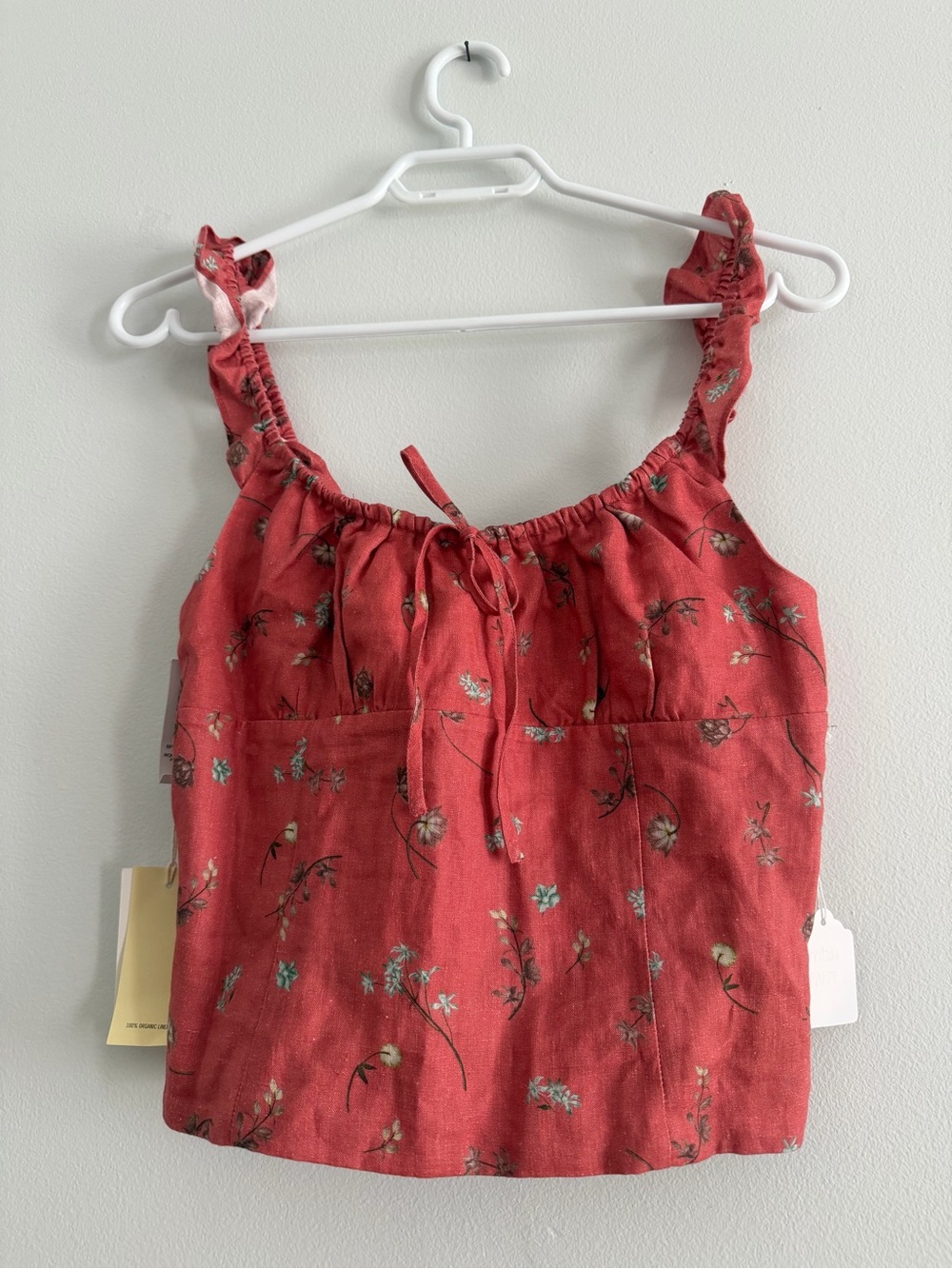 Wilfred by Aritzia "Boheme" 100% Organic Linen Bustier Tank Top